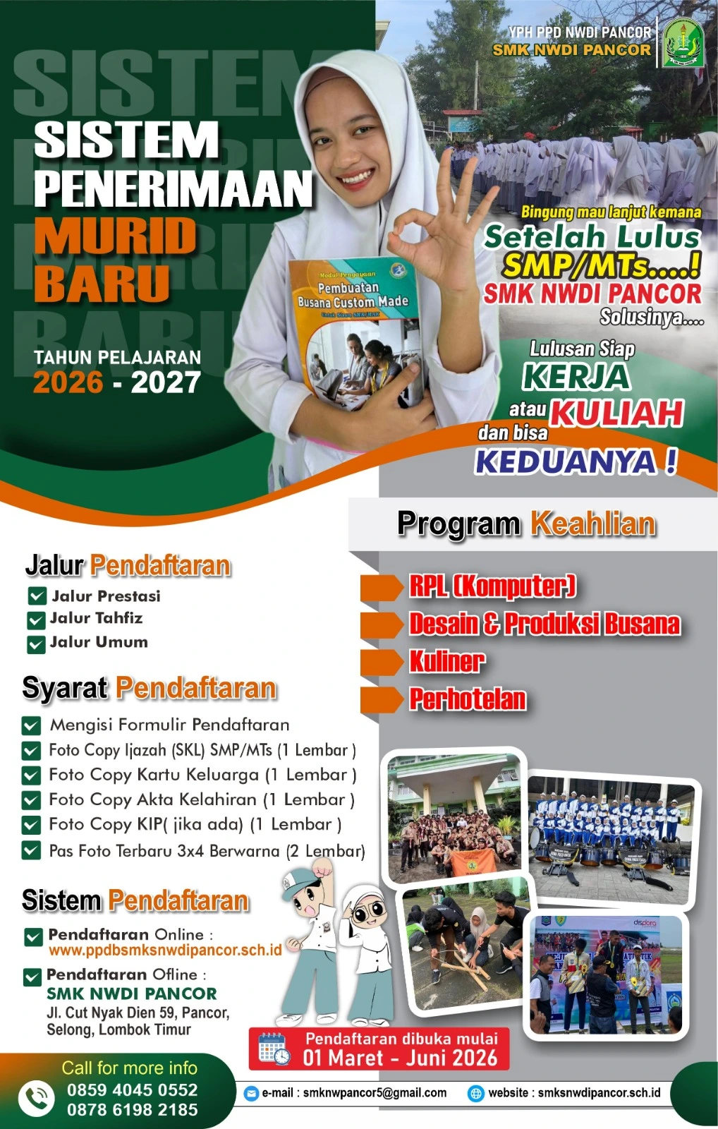 Syarat Pendaftaran SMK NWDI Pancor 2026